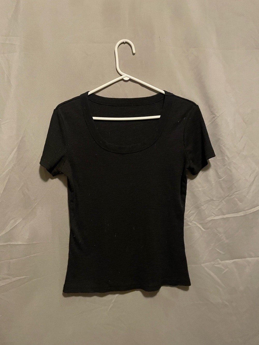 Classic Black Scoop Neck Women's Tee